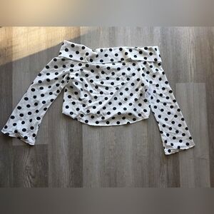 Alice Blue Black Polka Dot Blouse